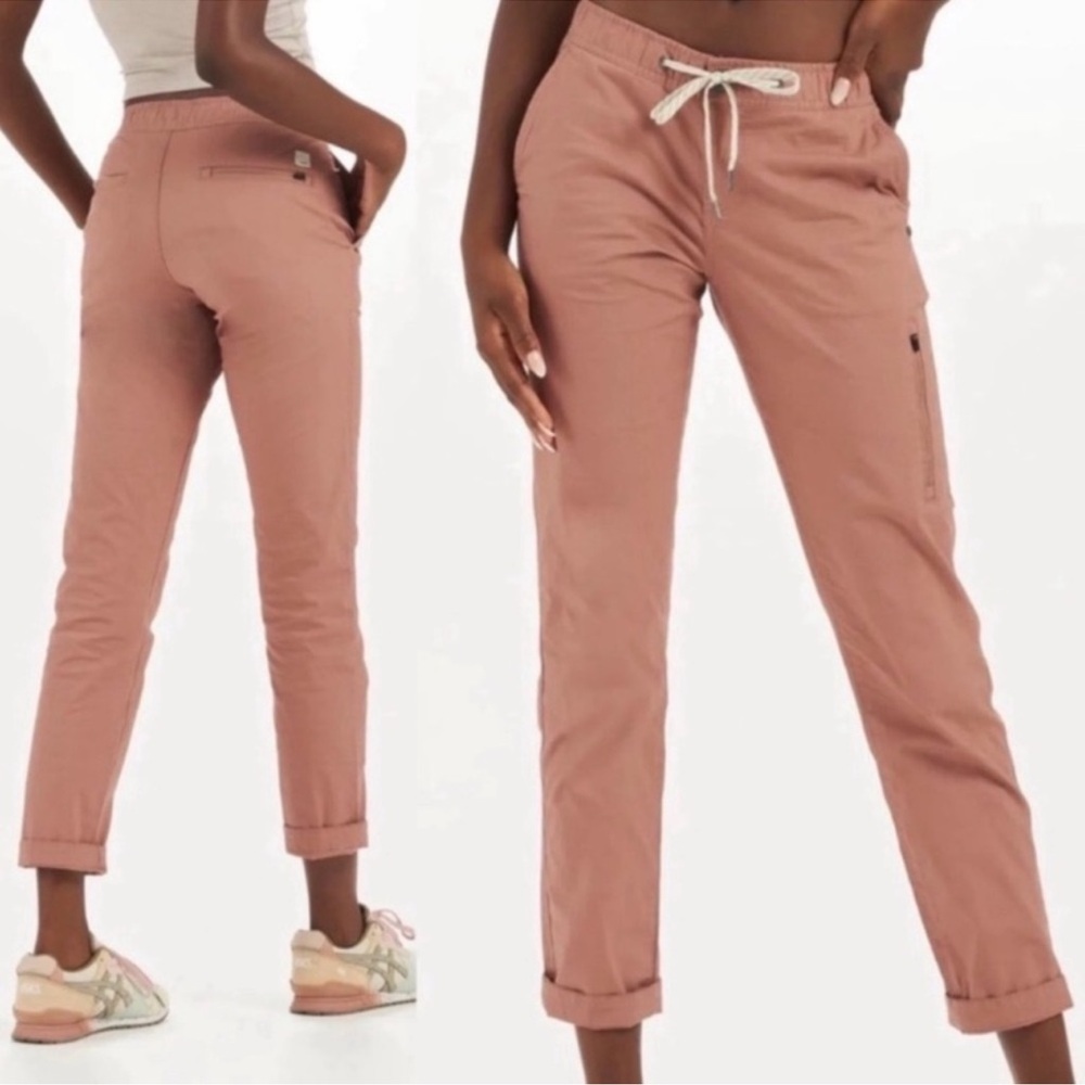 Vuori Women’s Drawstring Jogger Pants in Dusty Rose